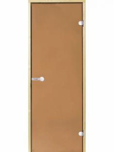 Дверь Harvia STG 9x19 коробка - ольха, стекло - бронза или  cерое или прозрачное