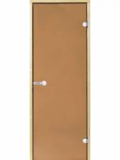 Дверь Harvia STG 9x19 коробка - сосна, стекло - бронза или  cерое или прозрачное