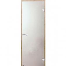 Дверь Harvia STG 7x19 коробка - сосна, стекло - Сатин (Матовое)